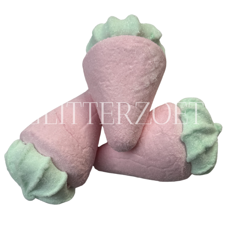 Roze spek aardbei XXL