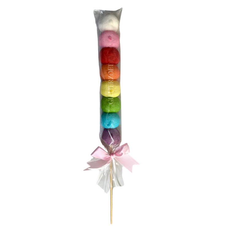Regenboog spekbol-lolly