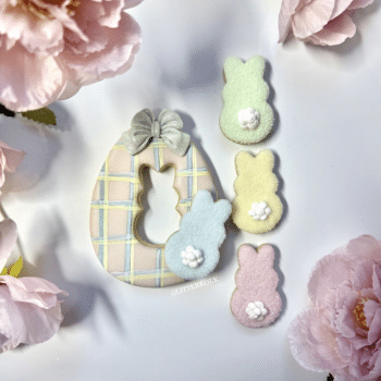 Konijntjes glitterpaasei groen